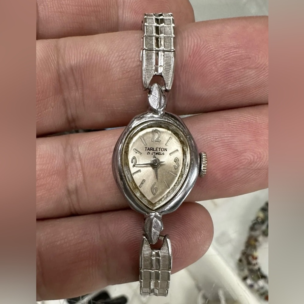 Original Antique Vtg TARLETON 21 Jewels Wind-up Ladies Watch / WORKS WELL